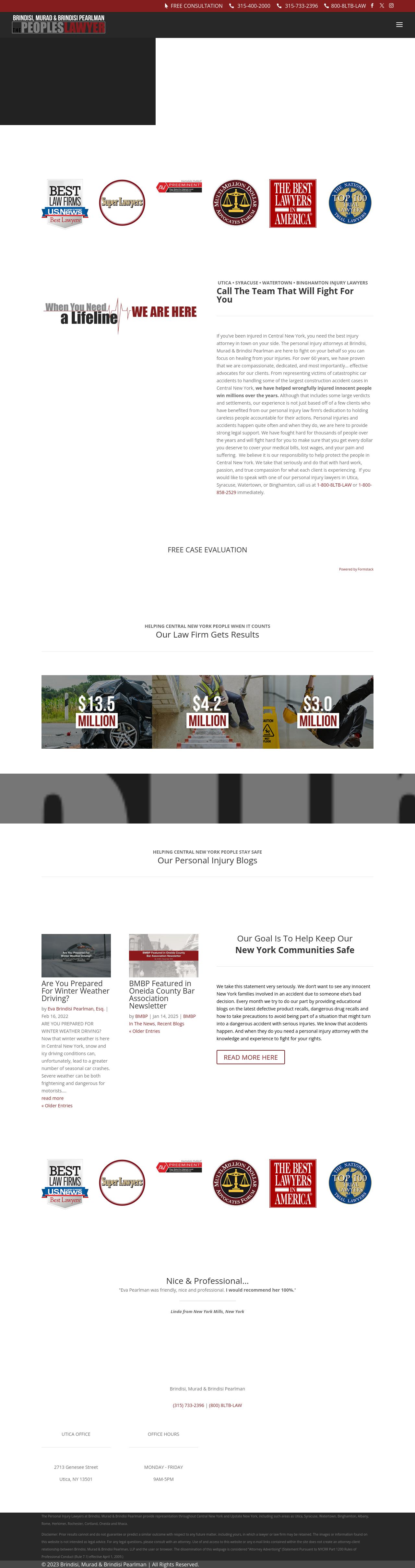 Brindisi, Murad, Brindisi & Pearlman, LLP - Utica NY Lawyers