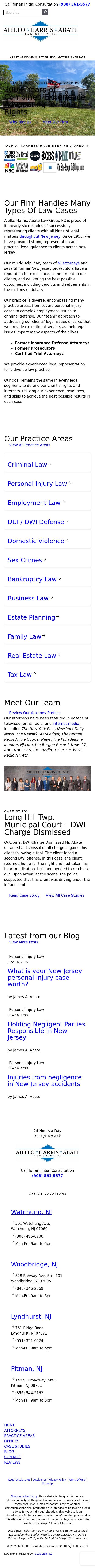 Aiello, Harris, Marth, Tunnero, Pastor & Schiffman, PC Attorneys At Law - Watchung NJ Lawyers