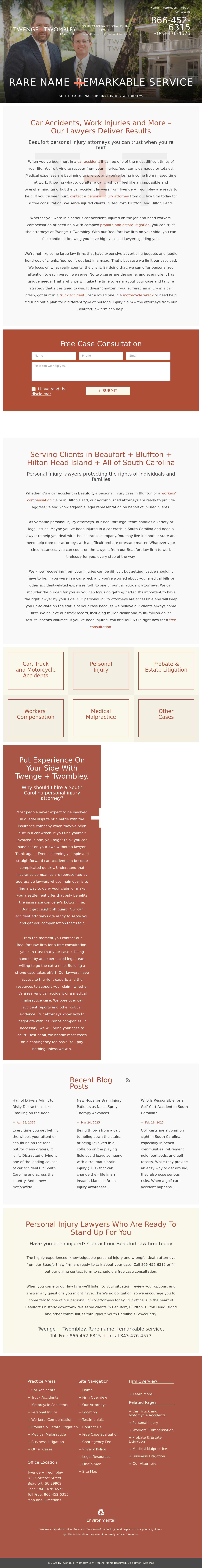 Twenge + Twombley Law Firm - Beaufort SC Lawyers